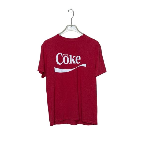 Coca Cola COKE red short sleeves logo tee size Large - Picture 6 of 6